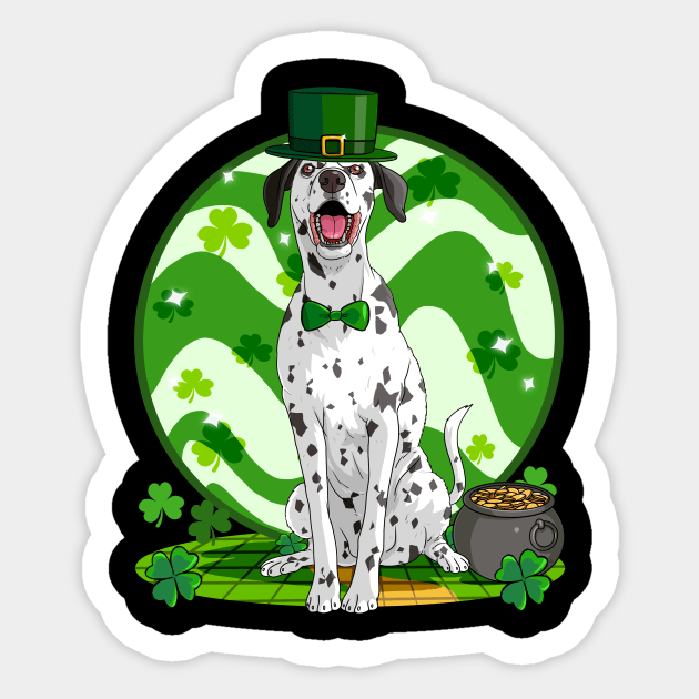 Dalmatian Dog St Patricks Day Leprechaun Irish Sticker by Noseking